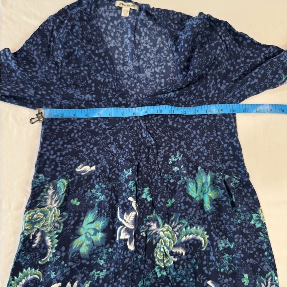SOLD NOT FOR SALE Billabong Navy Floral Boho Peasant Dress Junior M - Picture 13 of 16